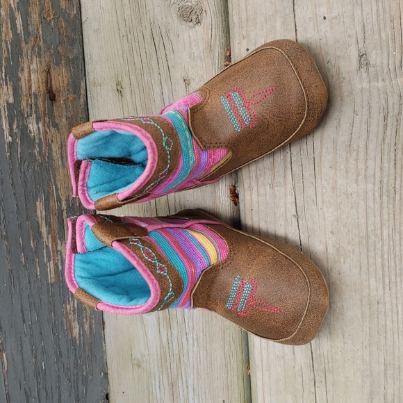 Sz 3 BLAZIN' ROXX "CAMILLA" BABY BUCKER INFANT GIRL'S WESTERN BOOT - Picture 1 of 7